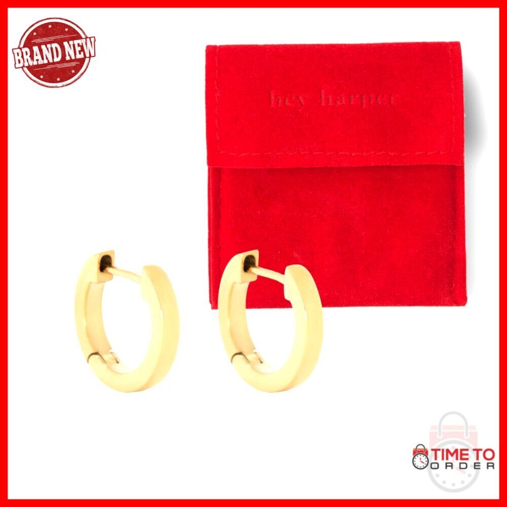 Stainless Steel Hoop Earrings, Waterproof Sweatproof, Screw Back Closure